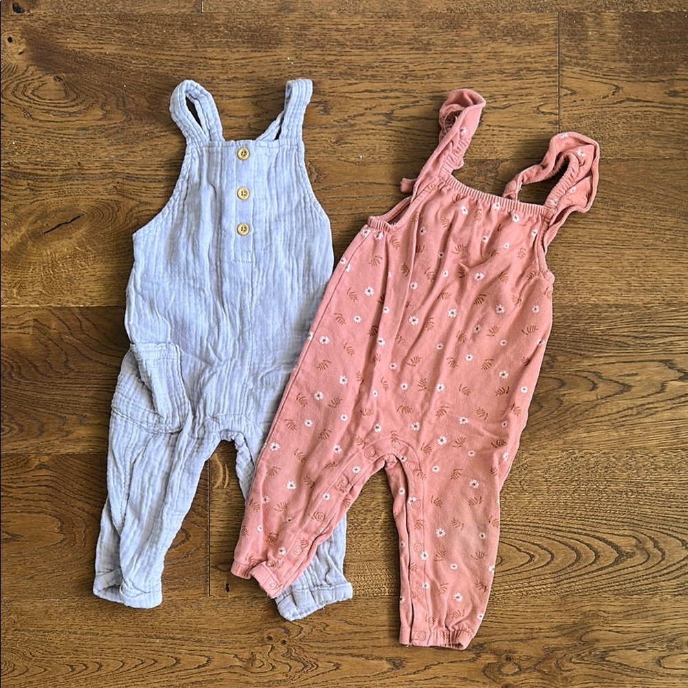 Adorable Baby Overalls Set in Pink and Blue